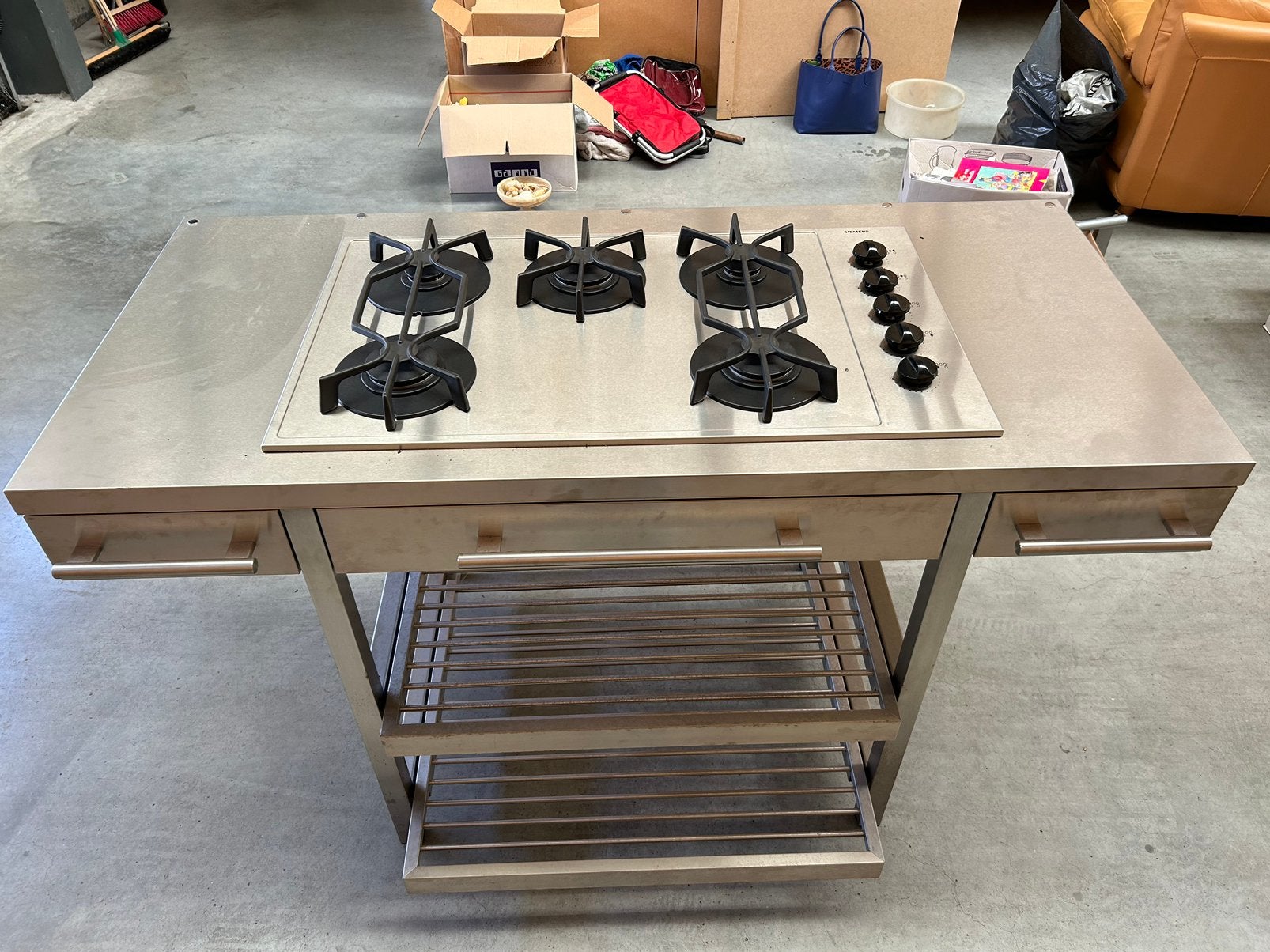 Siemens Modul-Line kooktafel met 5 pits gaskookplaat, Ophalen, Minder dan 85 cm, Zo goed als nieuw, Inbouw