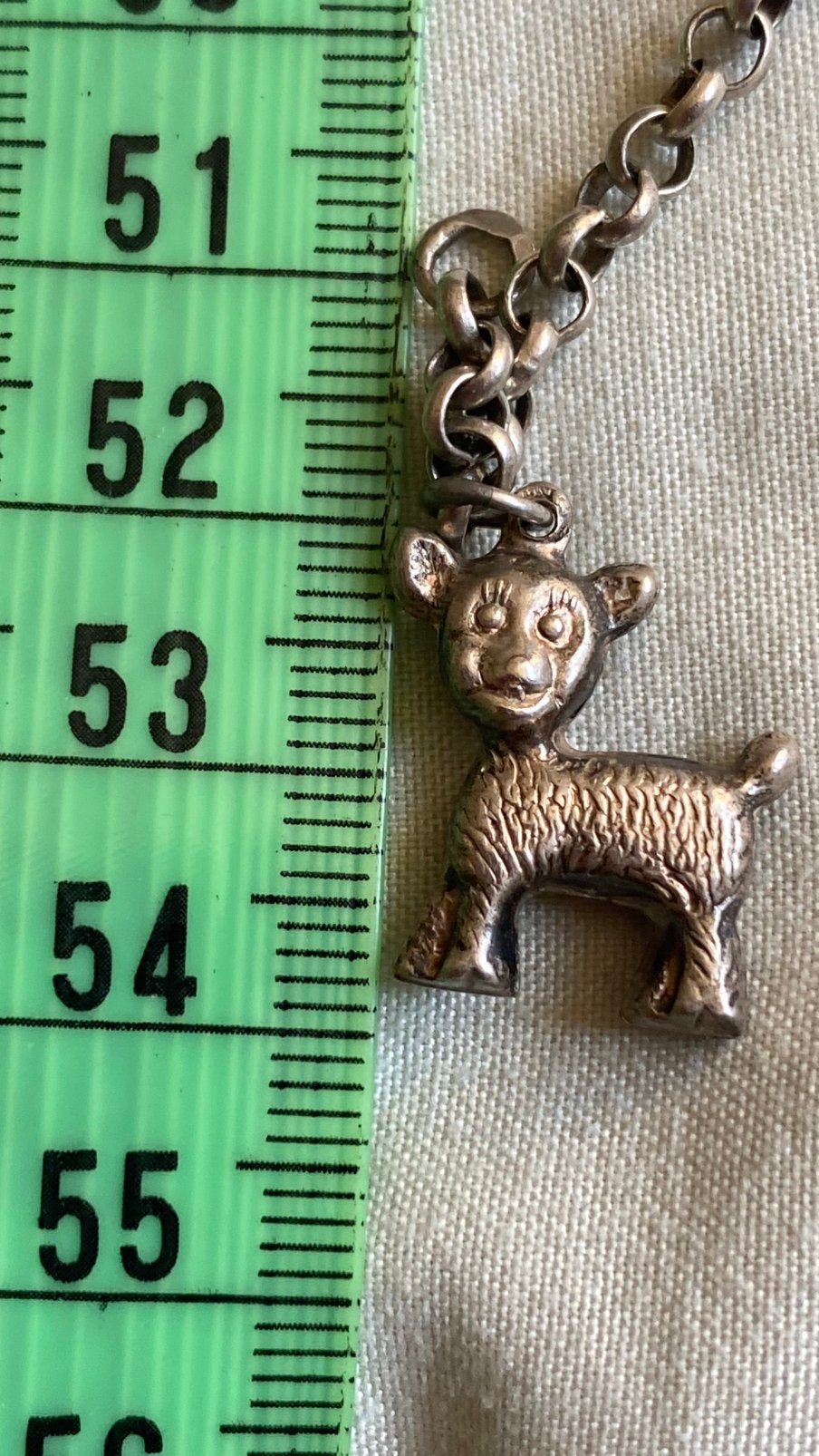 Zilveren bedel kettinghanger lammetje voor bedelarmband, Overige merken, Ophalen of Verzenden, Zo goed als nieuw, 4 bedels of meer