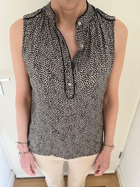 Purdey top stipje soort panter print, Ophalen of Verzenden, Zo goed als nieuw, Zef Premium, Bruin