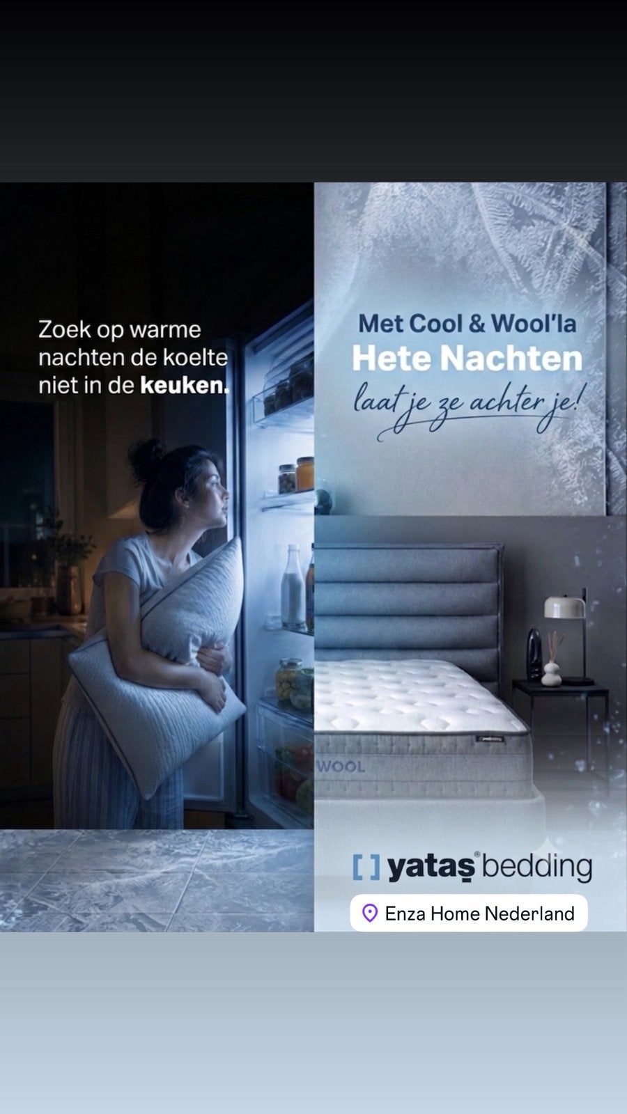 Yatas Bedding Cool & Wool Matras - Comfort en Koelte, Ophalen, Matras, 200 cm, 160 cm