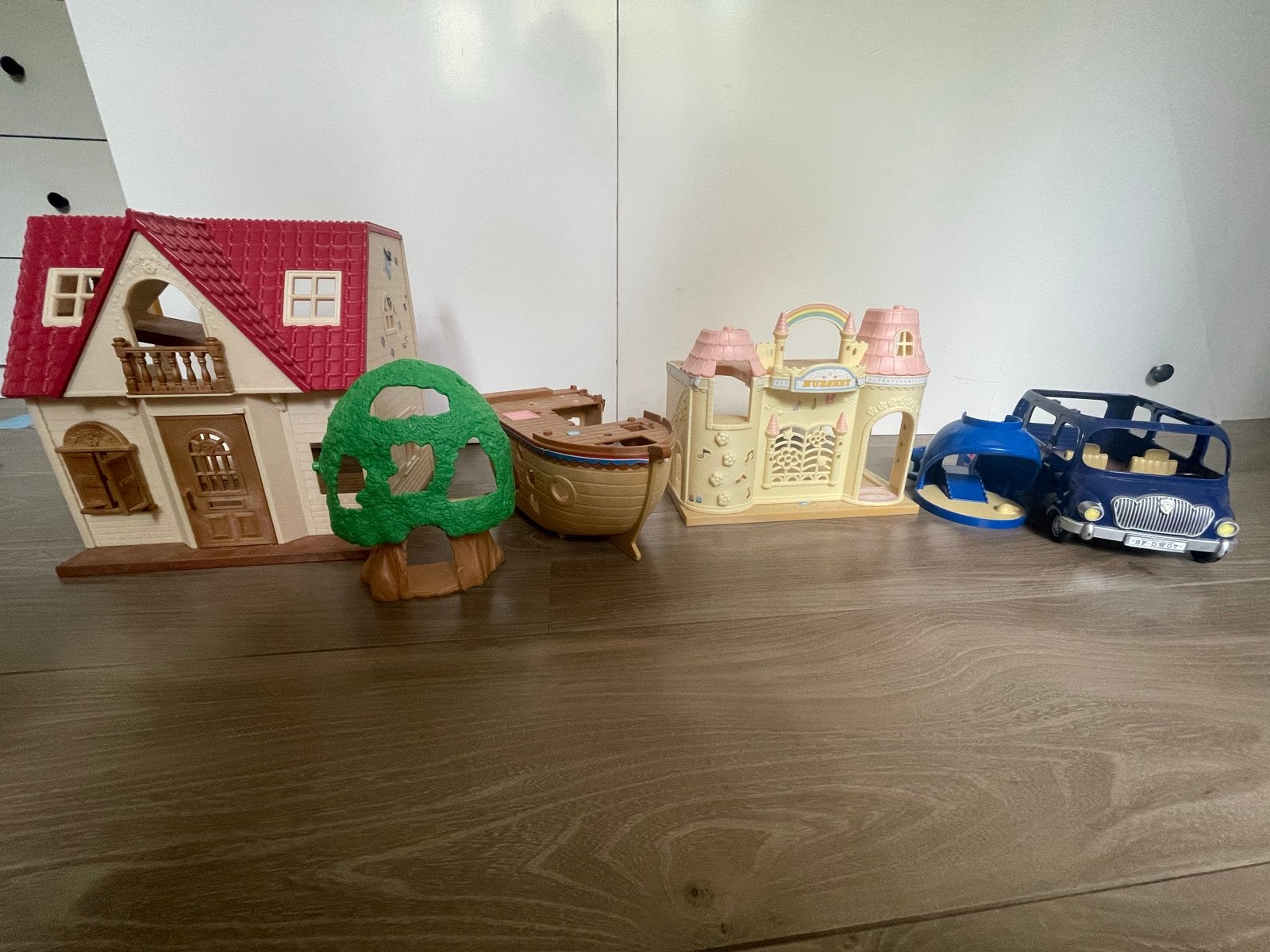 Grote set Sylvanian Families: huis, boot, kasteel, auto, Ophalen, Gebruikt, Jongen of Meisje