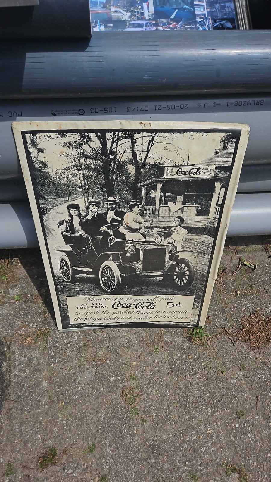Coca cola bordje nostalgie, Verzamelen, Ophalen of Verzenden, A1 t/m A3