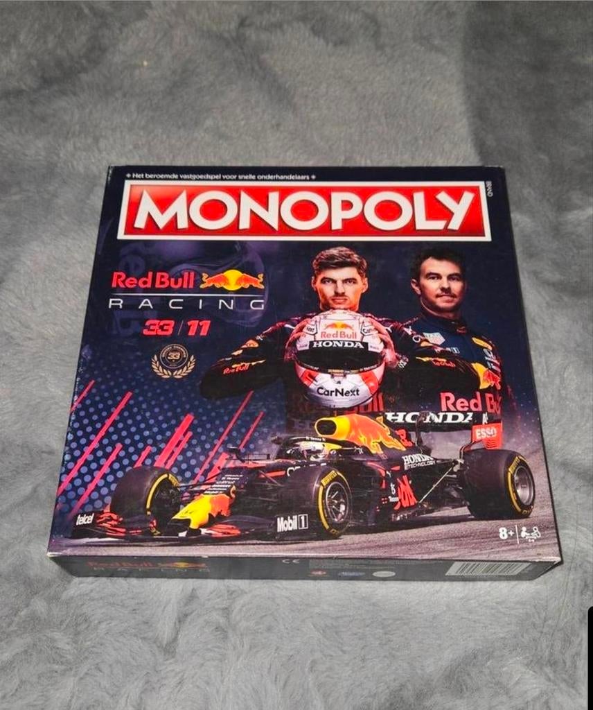Monopoly Red Bull Racing Editie - Max Verstappen F1, Hobby en Vrije tijd, Gezelschapsspellen | Bordspellen, Vijf spelers of meer