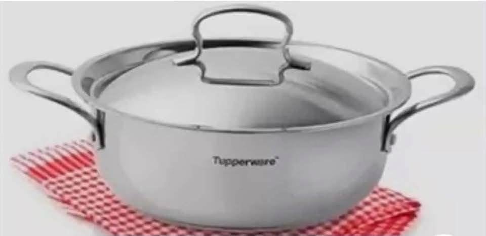 Tupperware RVS Kookpan met Deksel - Nieuw, Met deksel, Nieuw, Ophalen of Verzenden, Rvs