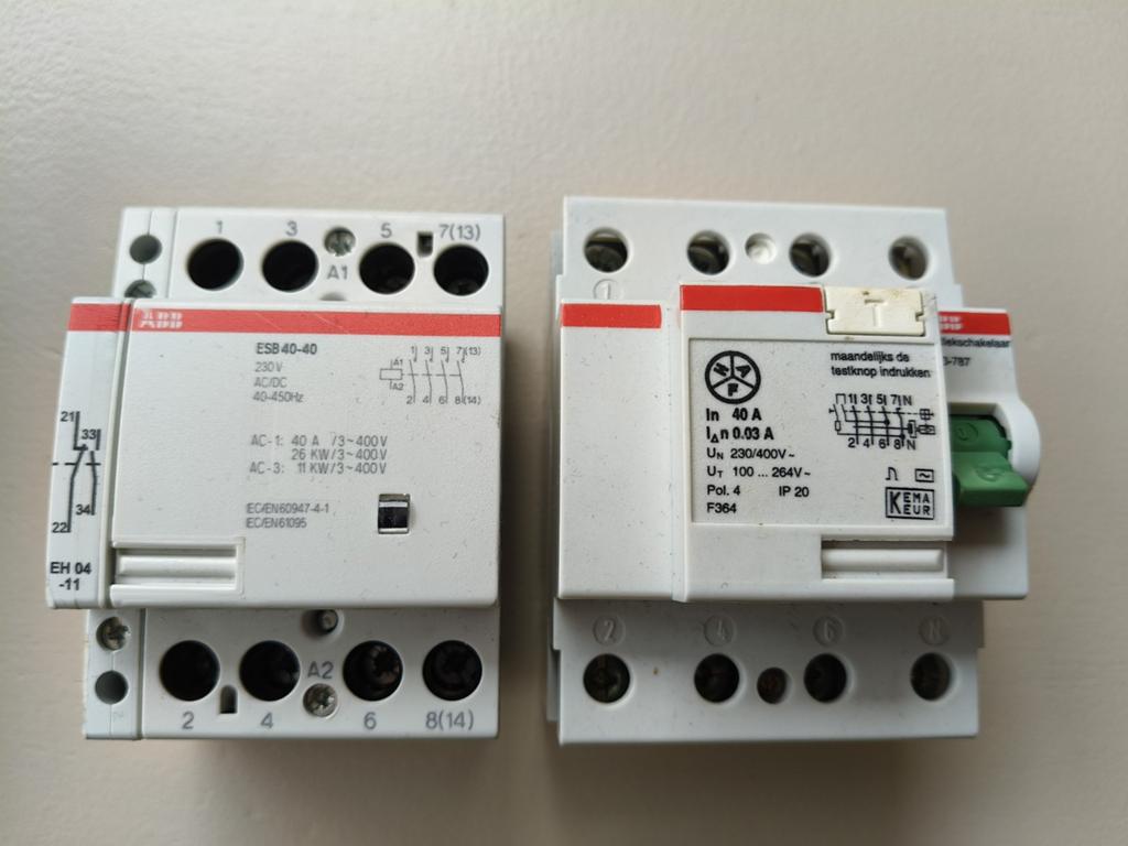 ABB 40A 3 fase magneetschakelaar en aardlekschakelaar, Ophalen of Verzenden, Gebruikt, Schakelaar