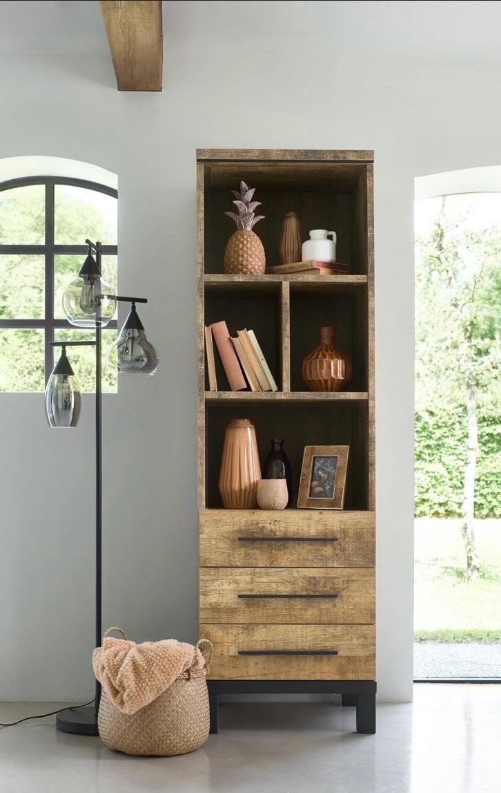 Boeken/vakkenkast Atrio van de Pronto. (Nieuw prijs €799), Huis en Inrichting, Kasten | Boekenkasten, Met plank(en), Industrieel, Modern