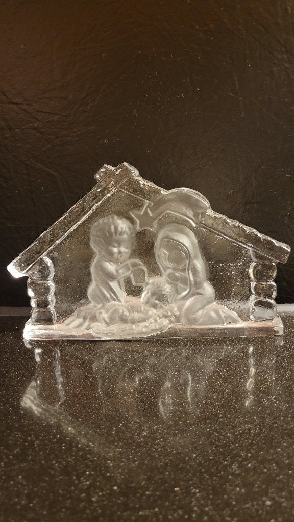 Vintage Goebel kerststal frosted glas 1978, Diversen, Ophalen of Verzenden, Zo goed als nieuw