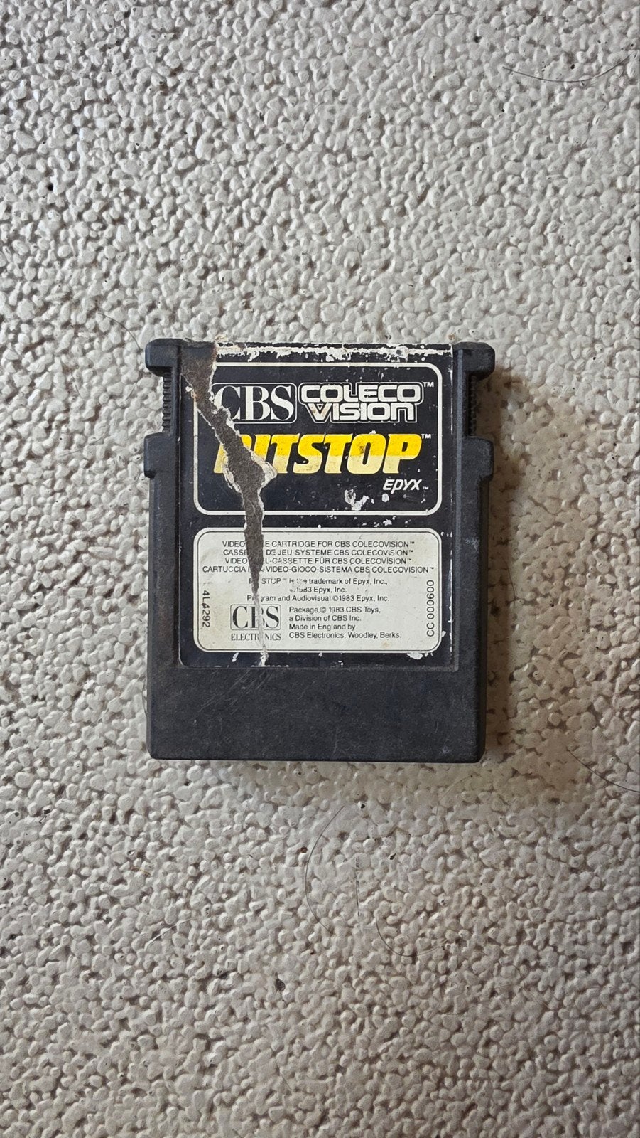 CBS ColecoVision Pitstop Epyx - Retro Racegame Cartridge, Spelcomputers en Games, Ophalen, Gebruikt, 1 speler, Racen en Vliegen