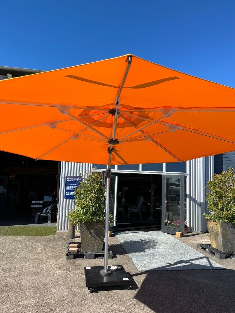 Zweefparasol Rond, Tuin en Terras, Parasols, Nieuw, Zweefparasol, 3 tot 4 meter, Ophalen