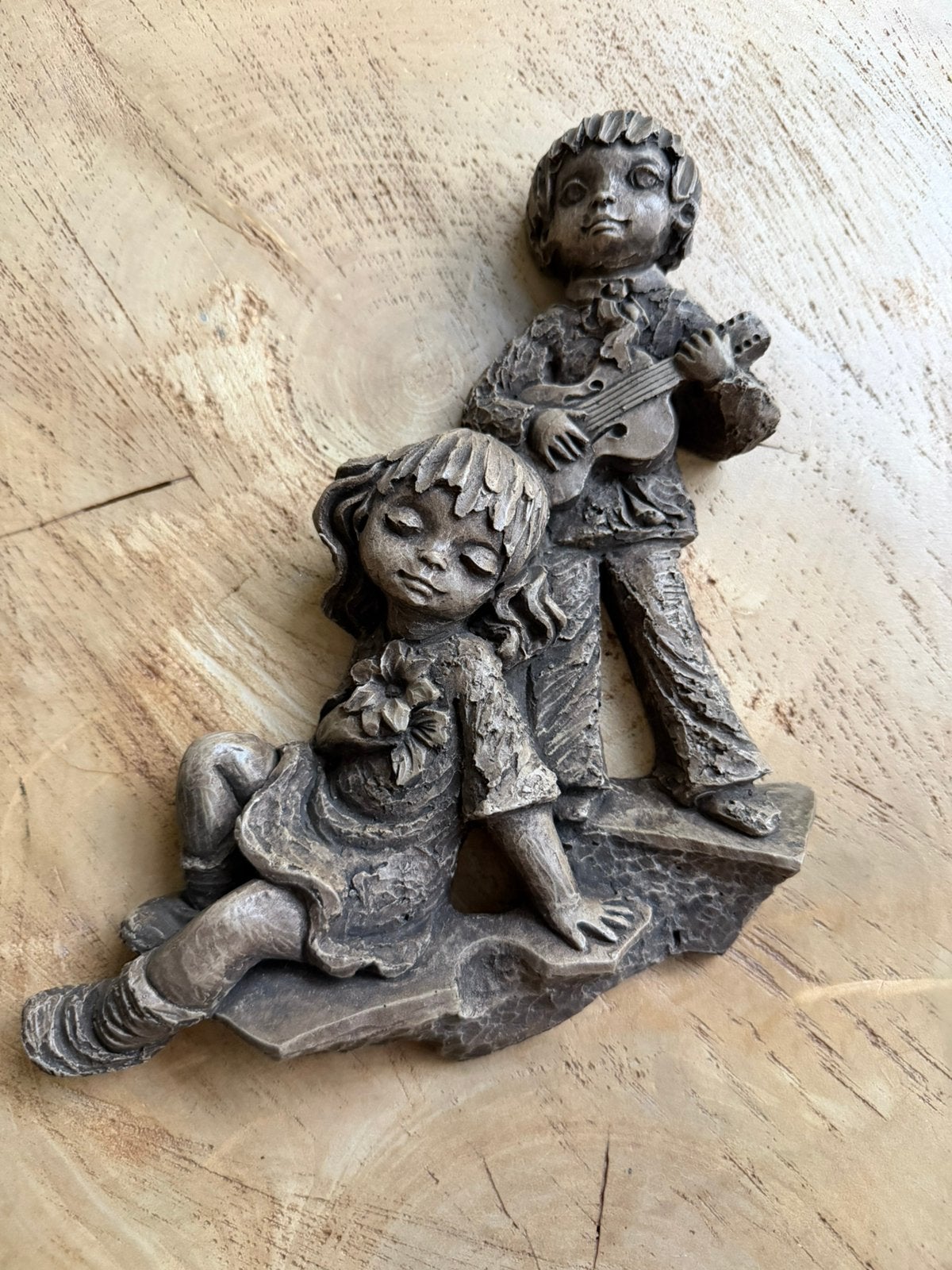 Vintage wandbeeld / wandsculptuur jaren 60-70, Antiek en Kunst, Ophalen of Verzenden