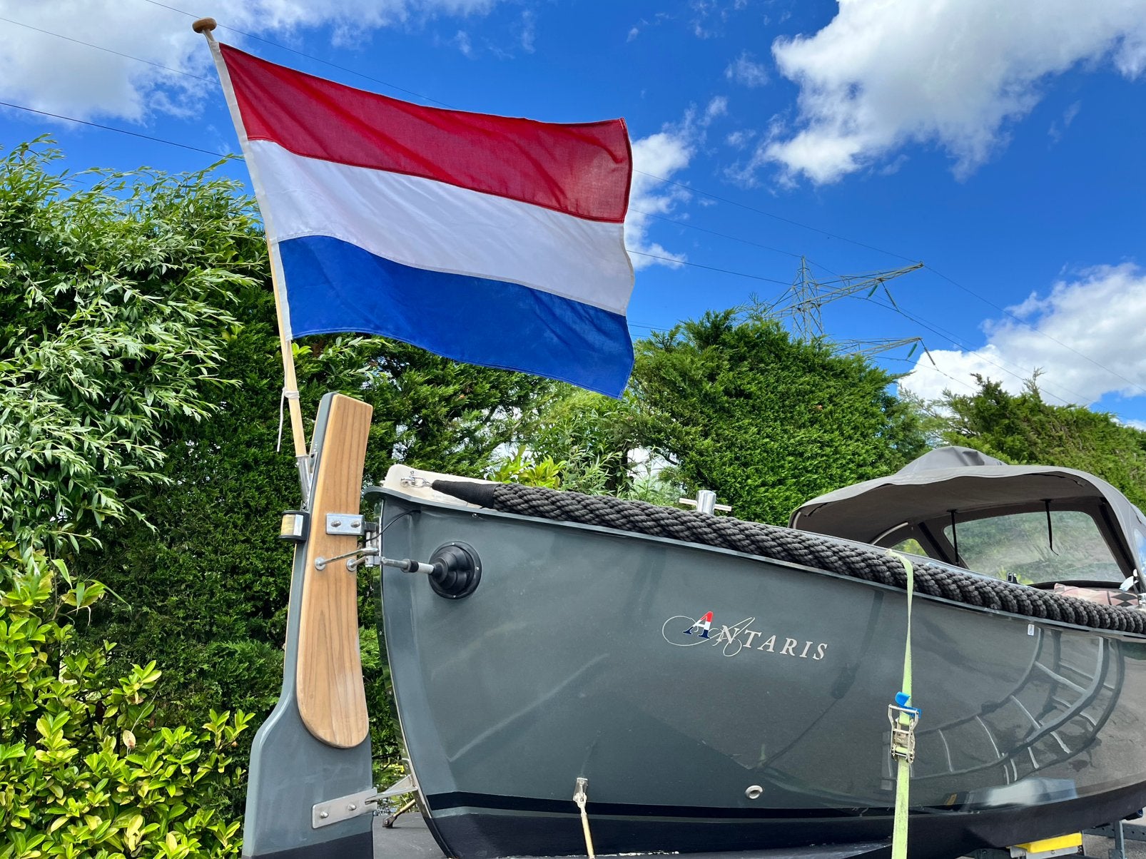 Antaris RB18 sloep Grijs 28 PK met boegschroef, Ophalen, Overige merken, Gebruikt, Binnenboordmotor