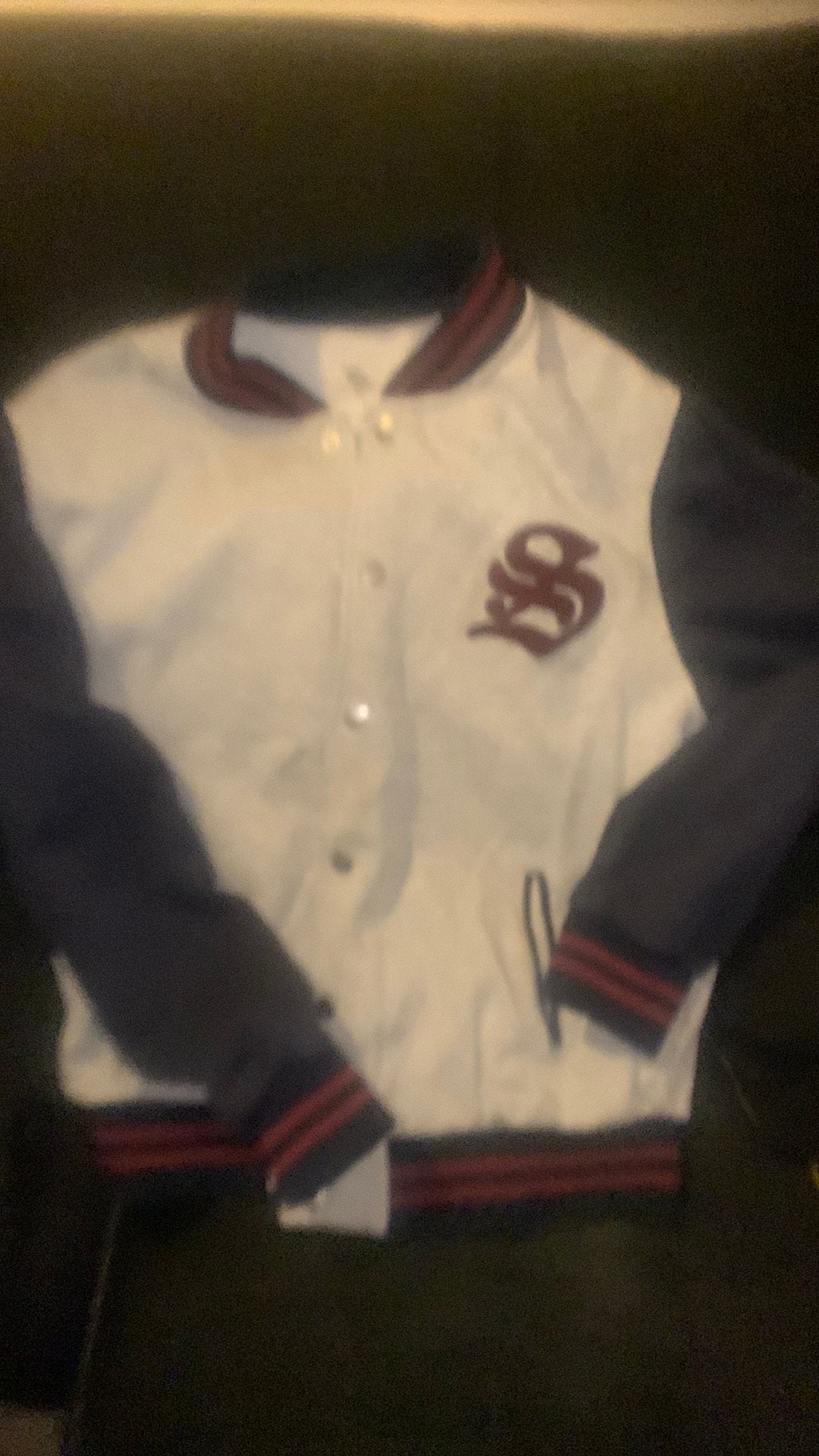 Retro Baseball Jack - Jaren '80/'90 orgineel, Ophalen of Verzenden, Gedragen, Maat 56/58 (XL), Wit