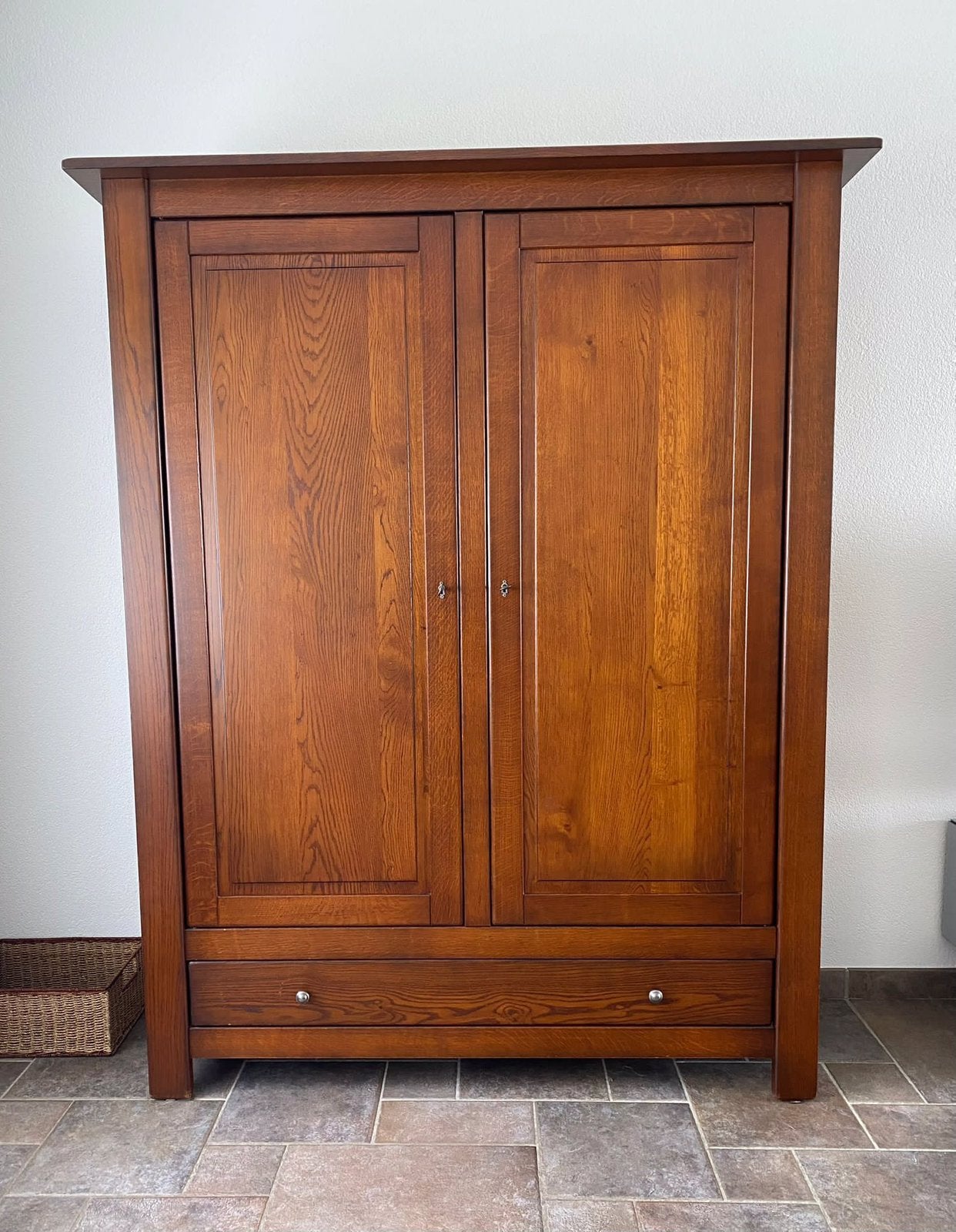 Buffetkast, eiken, kersenkleur, Ophalen, 25 tot 50 cm, 150 tot 200 cm, Minder dan 100 cm
