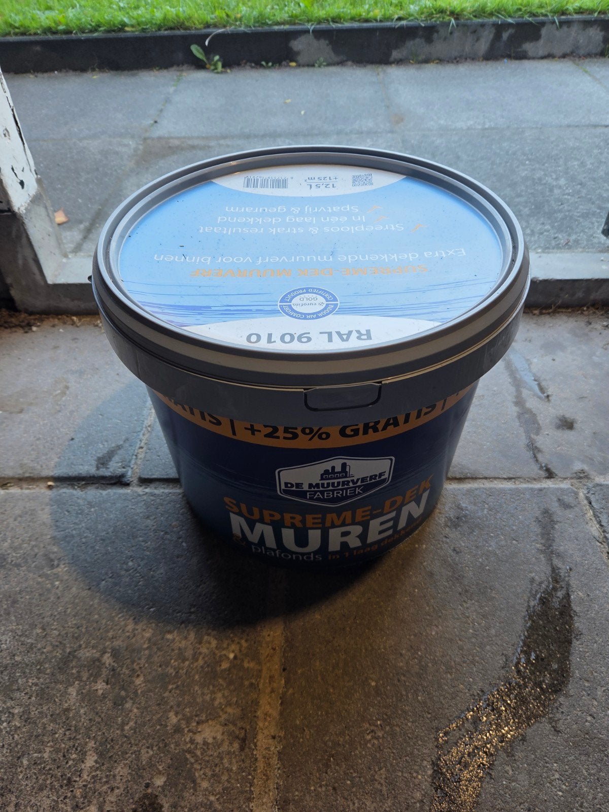 De Muurverffabriek Supreme-Dek Muren & Plafonds RAL 9010, Ophalen, Wit, Nieuw, Verf