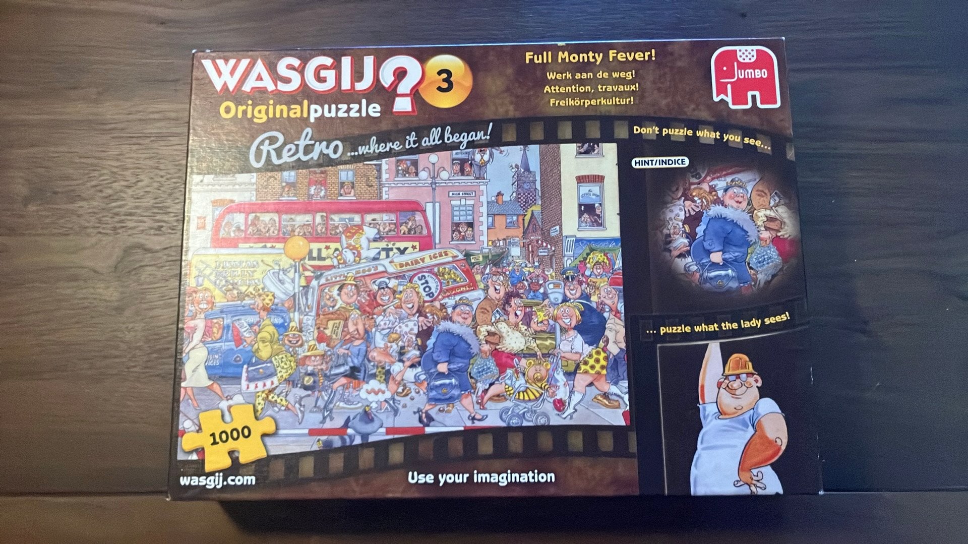 Wasgji original puzzle nr 3, Ophalen of Verzenden, 500 t/m 1500 stukjes, Zo goed als nieuw