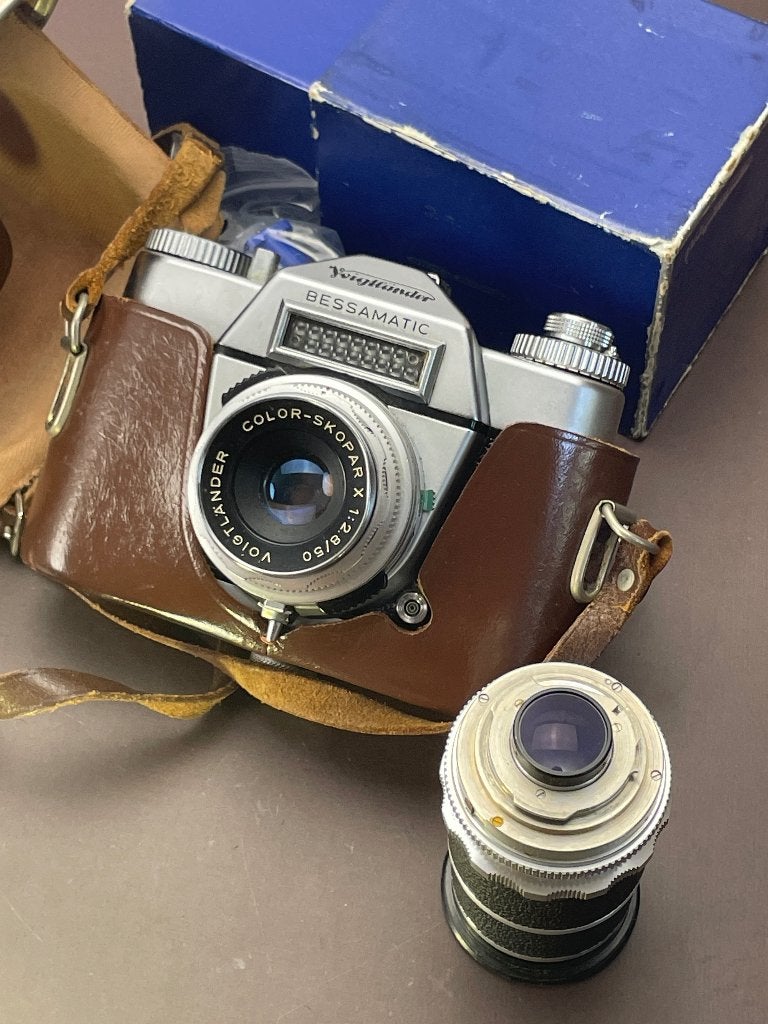 Voigtlander Bessamatic SLR met Color Skopar en Super Dynarex, Ophalen of Verzenden, Zo goed als nieuw, Spiegelreflex, Overige Merken