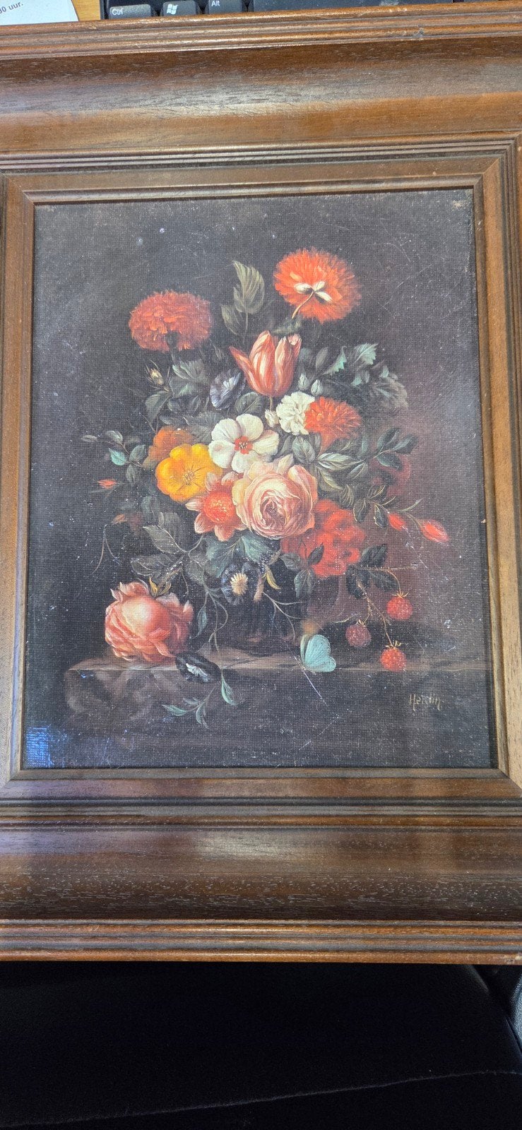 stilleven op doek. Herlin, Ophalen of Verzenden