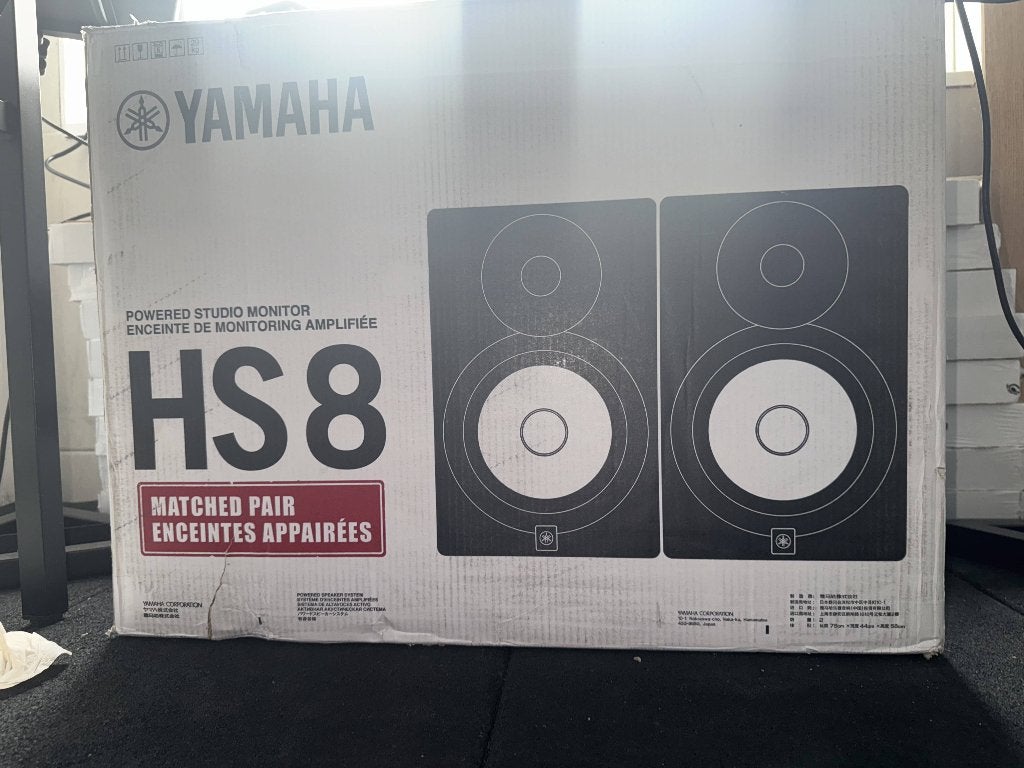 YAMAHA HS8 MP matched pair set actieve studiomonitors zwart.