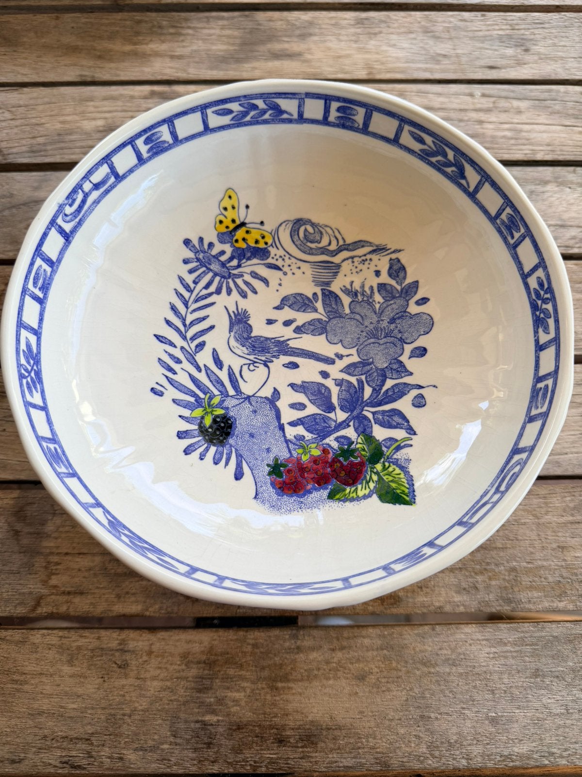 Gien OISEAU BLEU FRUIT compotier, Huis en Inrichting, Keuken | Servies, Ophalen of Verzenden, Zo goed als nieuw, Overige stijlen