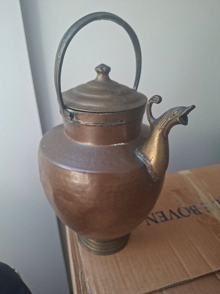 antieke koperen waterketel, Antiek en Kunst, Ophalen of Verzenden, Koper