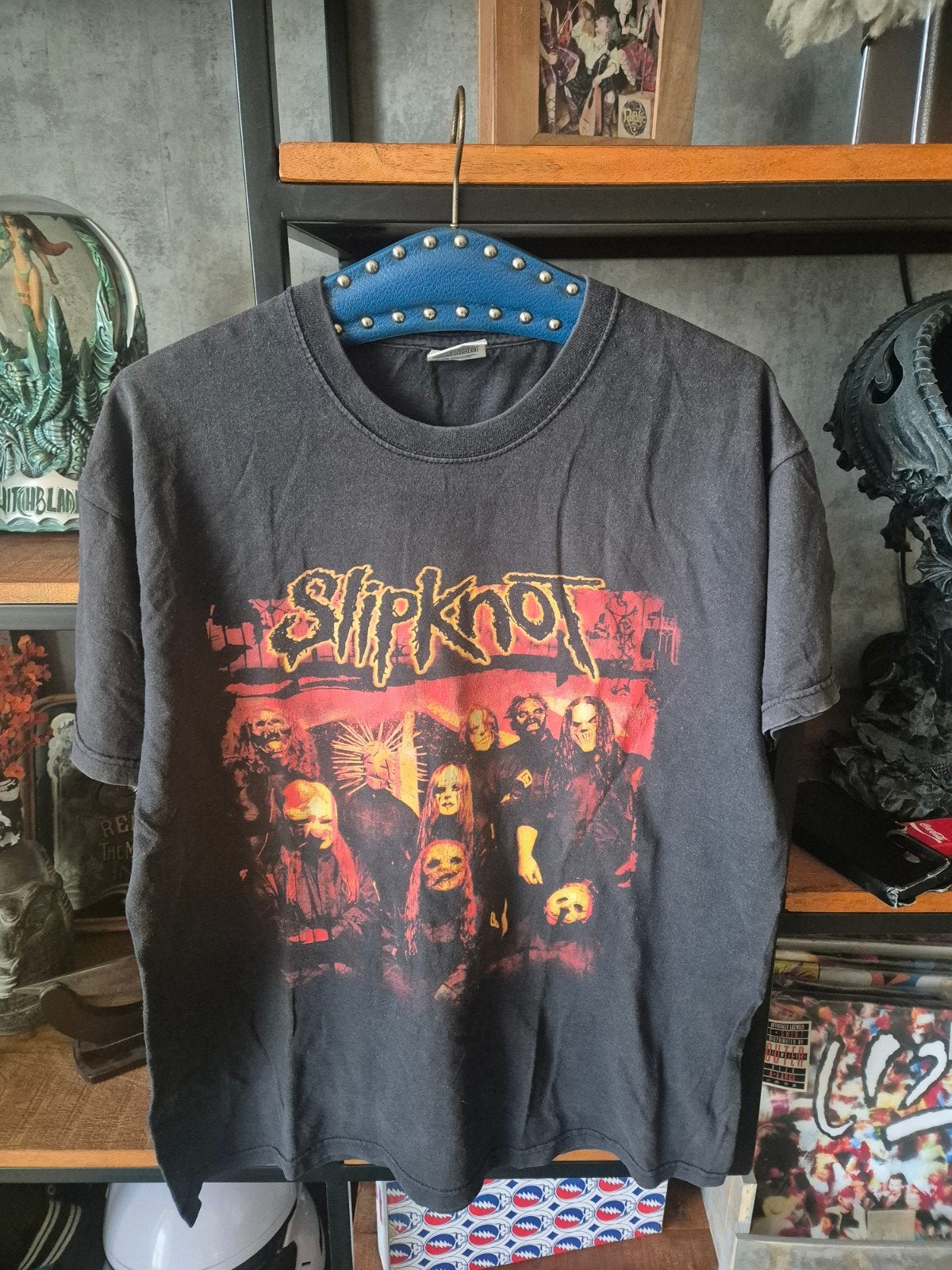 Vintage 2004 Slipknot Concert/Band T-shirt - Maat L, Maat 52/54 (L), Zwart, Ophalen of Verzenden, Slipknot