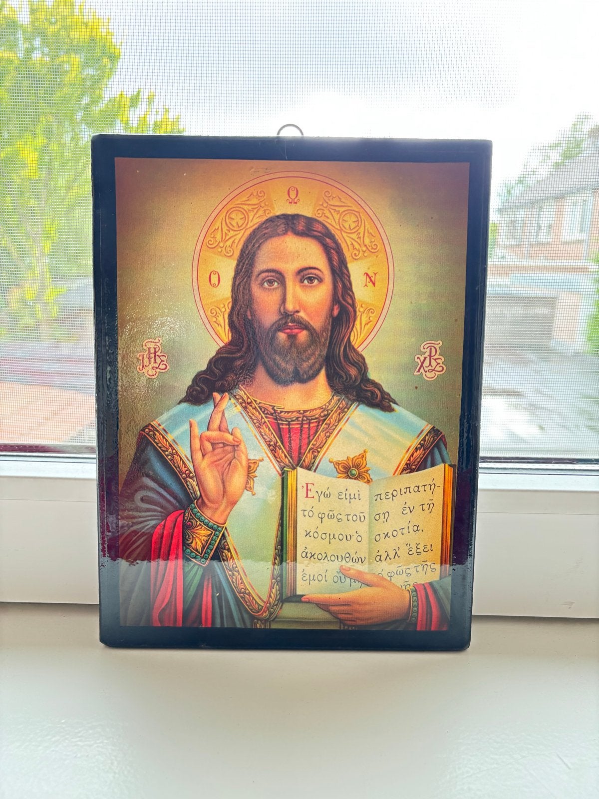 Vintage Orthodox Icoon van Jezus Christus, Antiek en Kunst, Ophalen of Verzenden