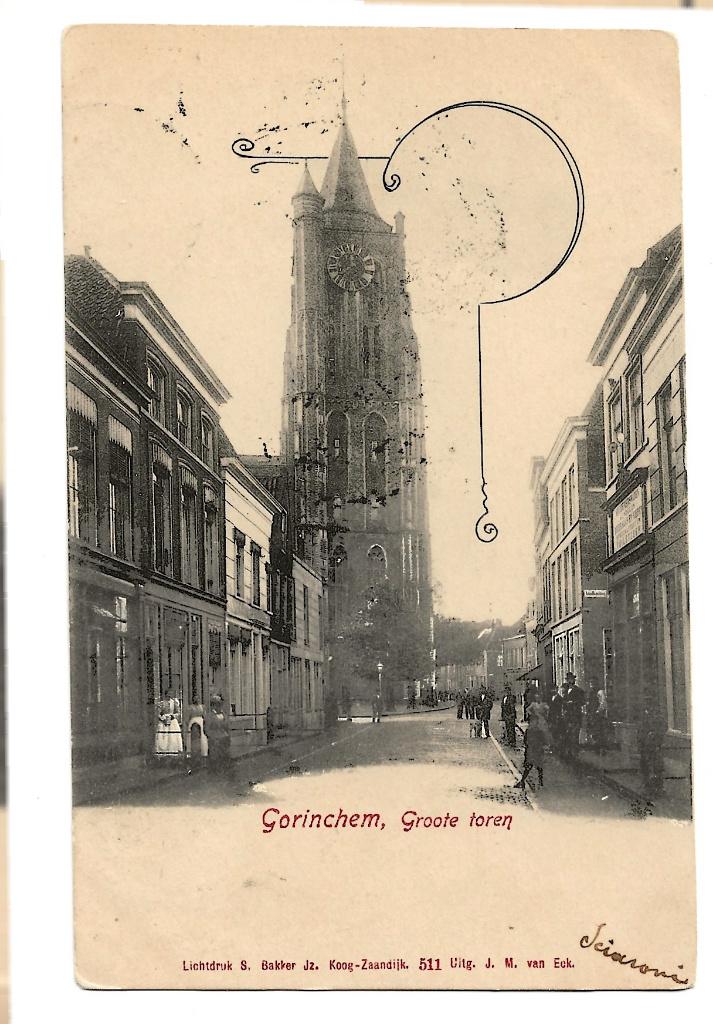 BF107-Gorinchem,Groote Toren,, Verzenden, Voor 1920, Gelopen, Zuid-Holland