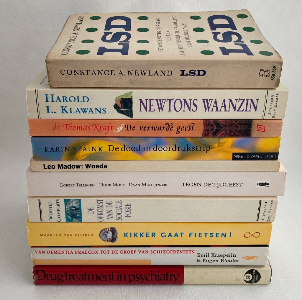 Partijtje met 9 boeken over geestelijke (on)gezondheid, Verzenden, Gelezen, School, Studie en Wetenschap