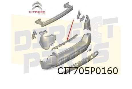 Citroën C3 Aircross achterbumpersteun midden Origineel! YQ00, -, -, Nieuw, Ophalen of Verzenden