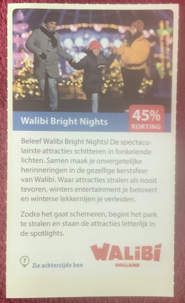 Walibi Holland Bright Nights in Biddinghuizen Voordeelbon, Tickets en Kaartjes, Recreatie | Pretparken en Attractieparken, Drie personen of meer