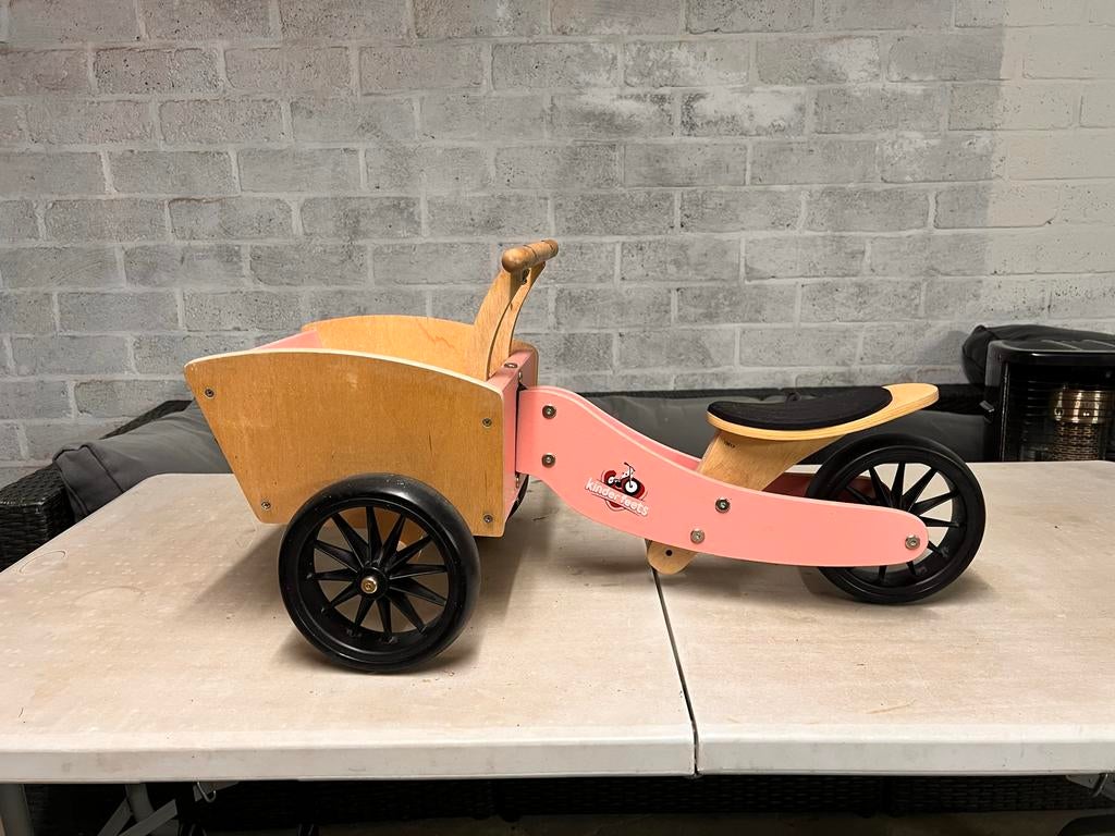 Kinderfeets Loopfiets met Bak - Roze, Kinderen en Baby's, Speelgoed | Buiten | Skelters, Ophalen of Verzenden, Zo goed als nieuw