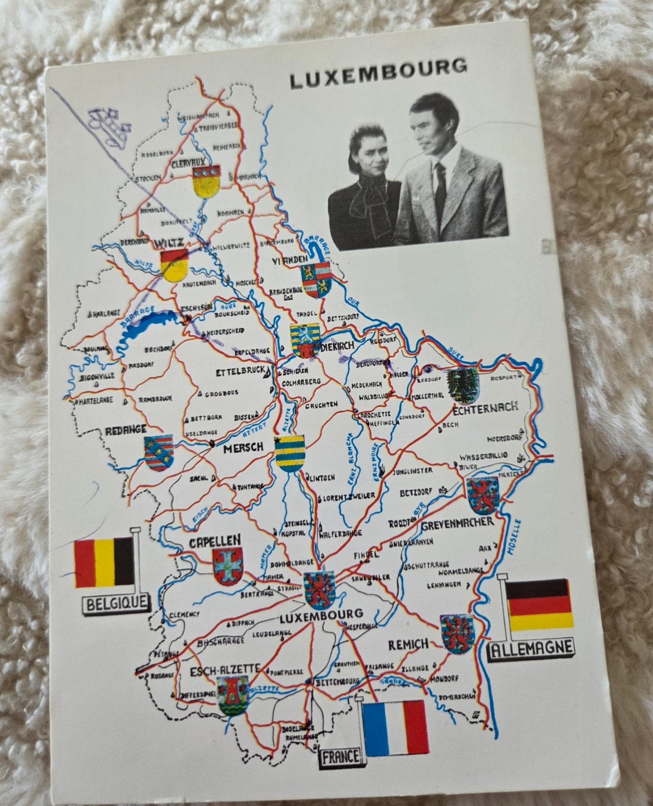 Ansichtkaart Luxemburg, Verzenden, 1980 tot heden, Gelopen, België en Luxemburg