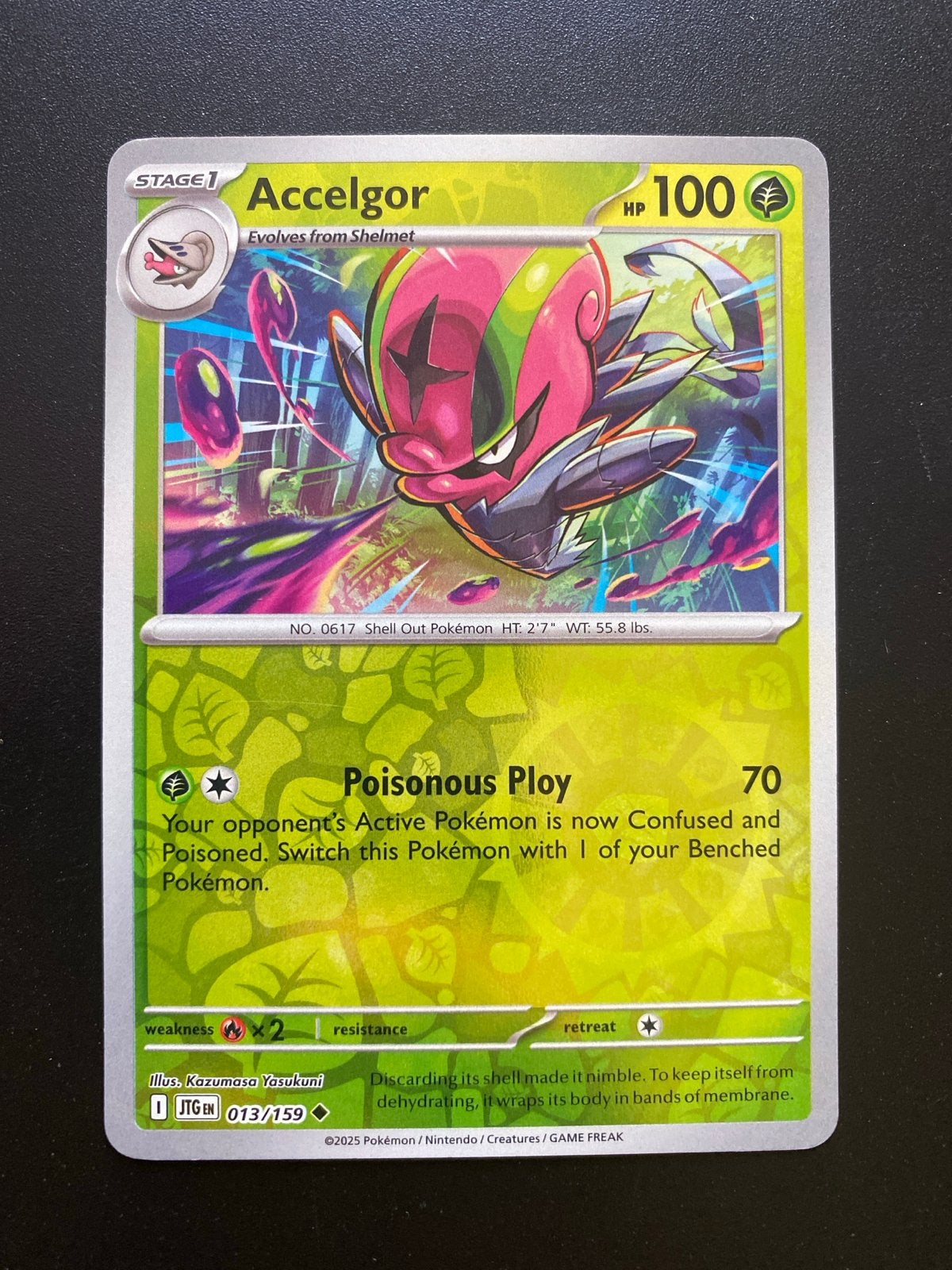 Accelgor 013/159 Reverse Holo Journey Together, Ophalen of Verzenden, Nieuw, Losse kaart, Foil