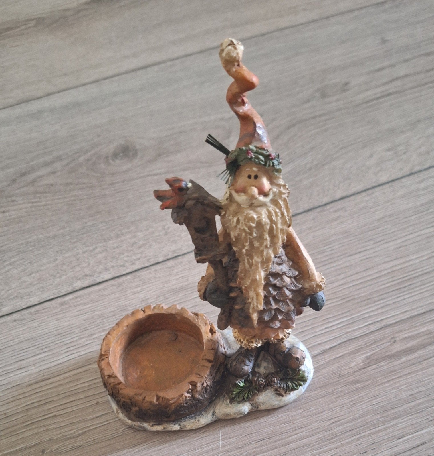 Skyrup kerstkabouter theelichthouder 16 cm, Ophalen of Verzenden, Zo goed als nieuw, Waxinelichthouder