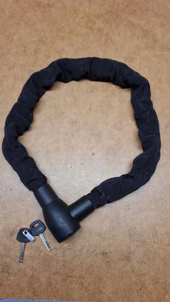 Robuust kettingslot voor fiets, brommer, scooter of motor, Ophalen of Verzenden, Zo goed als nieuw, Kettingslot