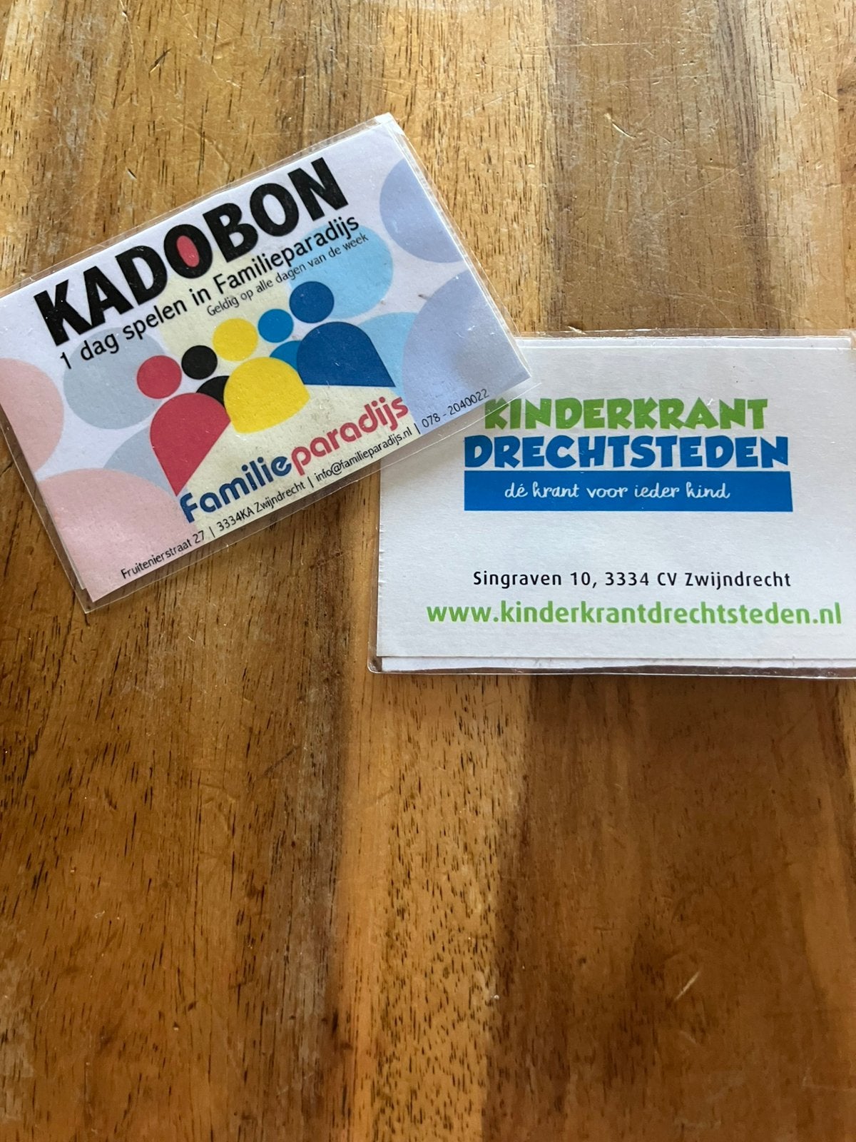 Vrijkaartjes voor speelparadijs zwijndrecht, Ophalen of Verzenden, Zo goed als nieuw