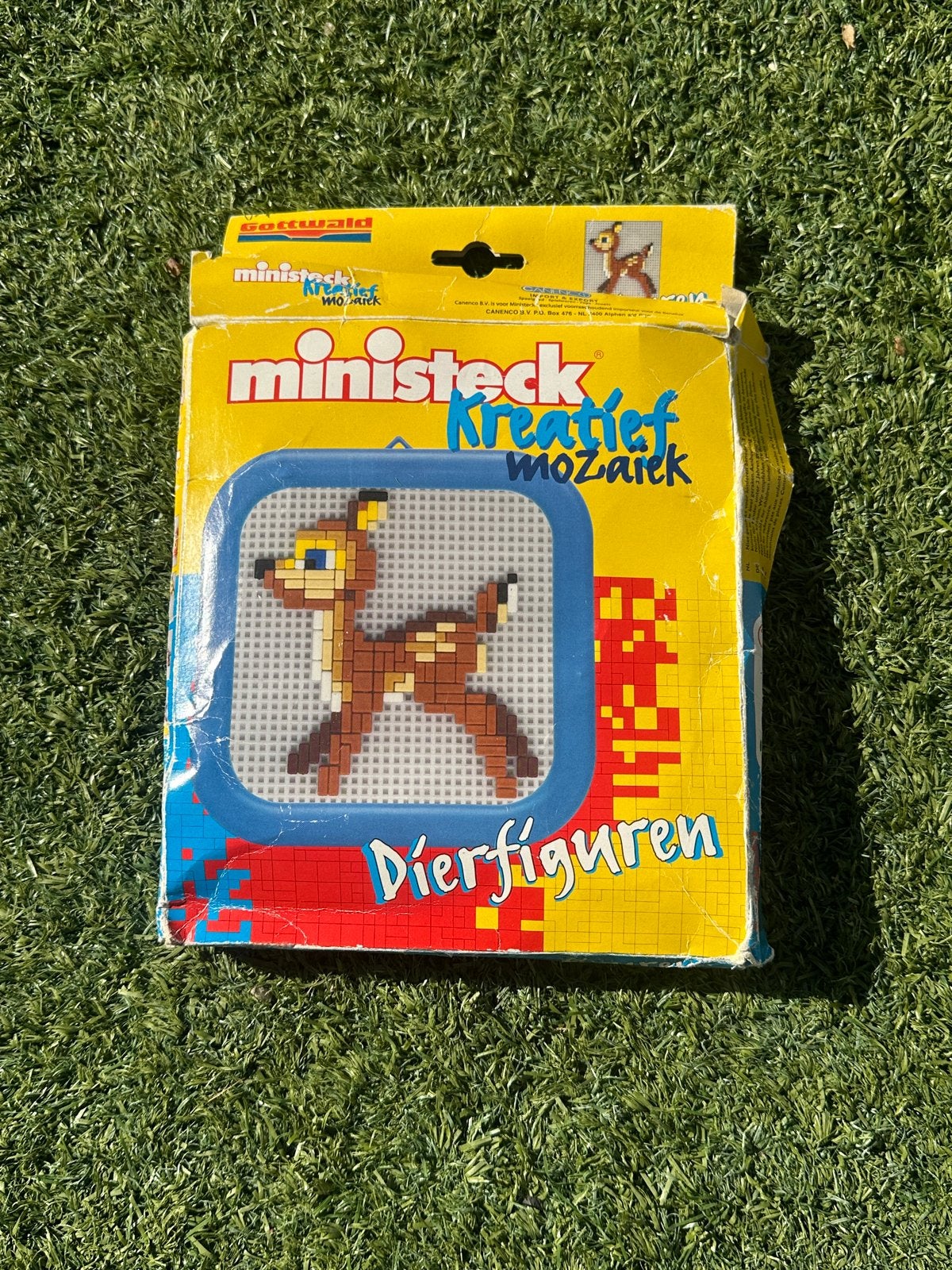 Ministeck Creatief Mozaïek Dierfiguren - Hertje, Hobby en Vrije tijd, Ophalen, Gebruikt, (Grond)plaat