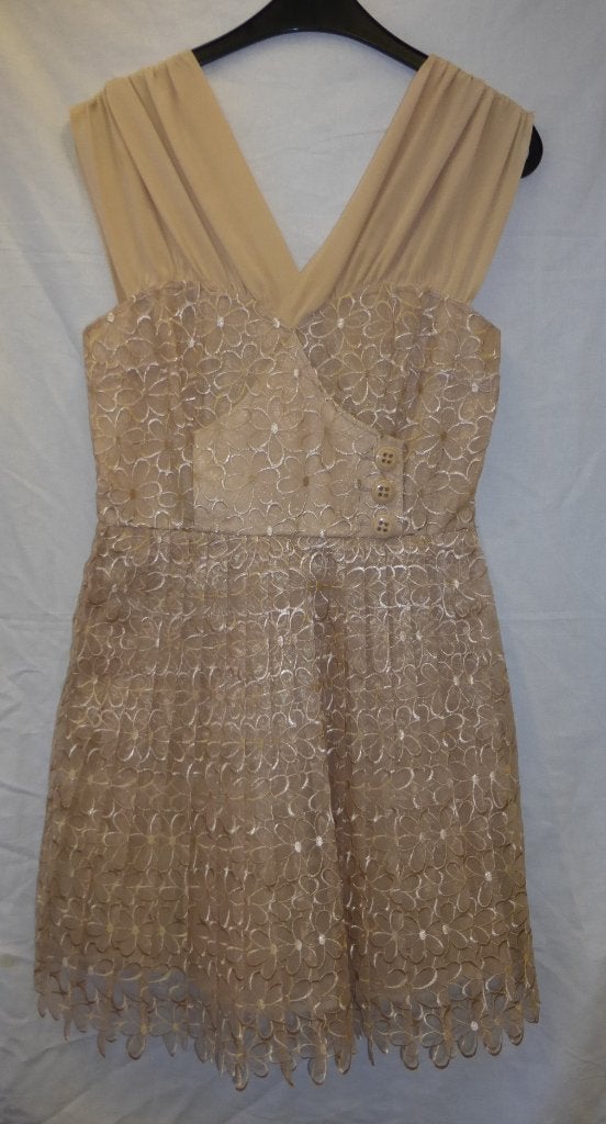 Frock by Tracy Reese goud kleurige feestelijke jurk S 46596