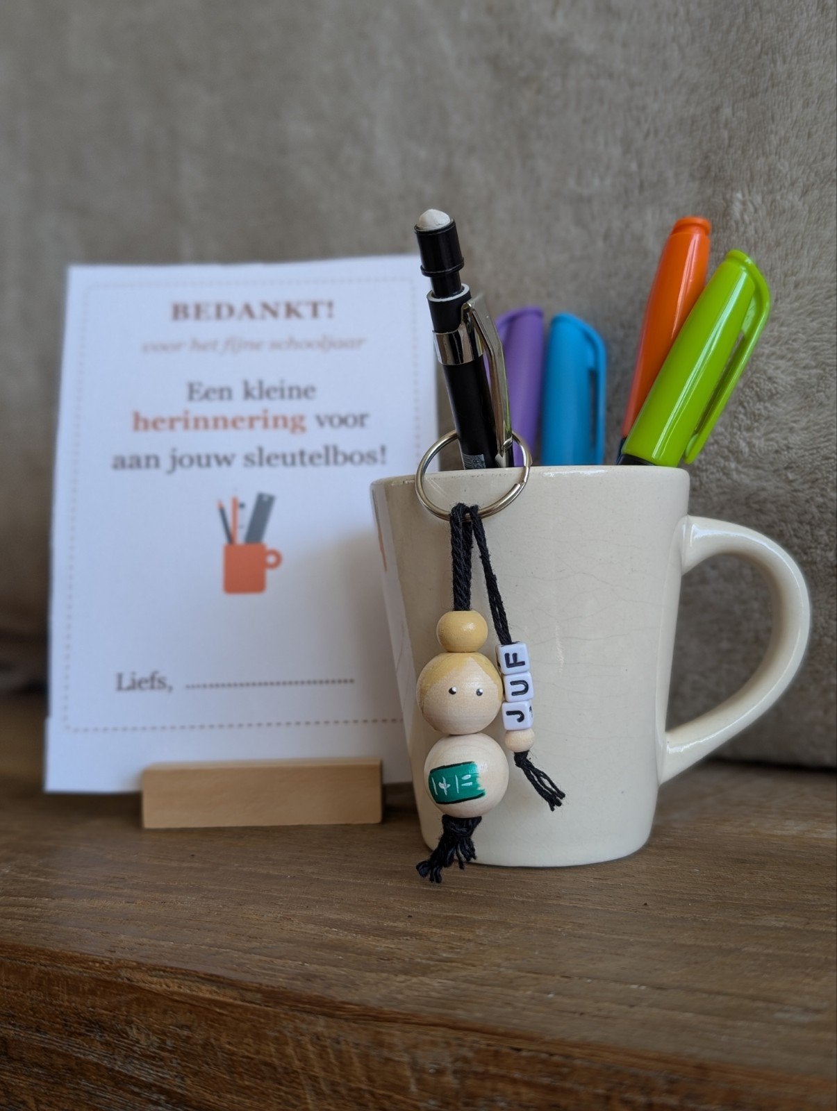 Uniek handgemaakt juffencadeau of meestercadeau, Ophalen of Verzenden, Nieuw