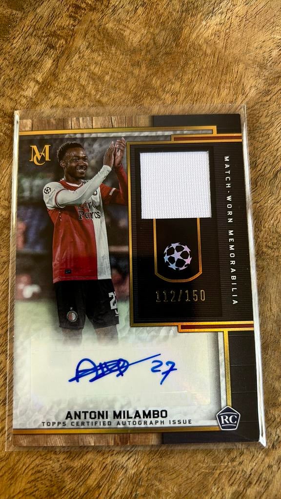 Milambo feyenoord autograph en patch /150, Verzamelen, Sportartikelen en Voetbal, Ophalen of Verzenden, Zo goed als nieuw, Feyenoord