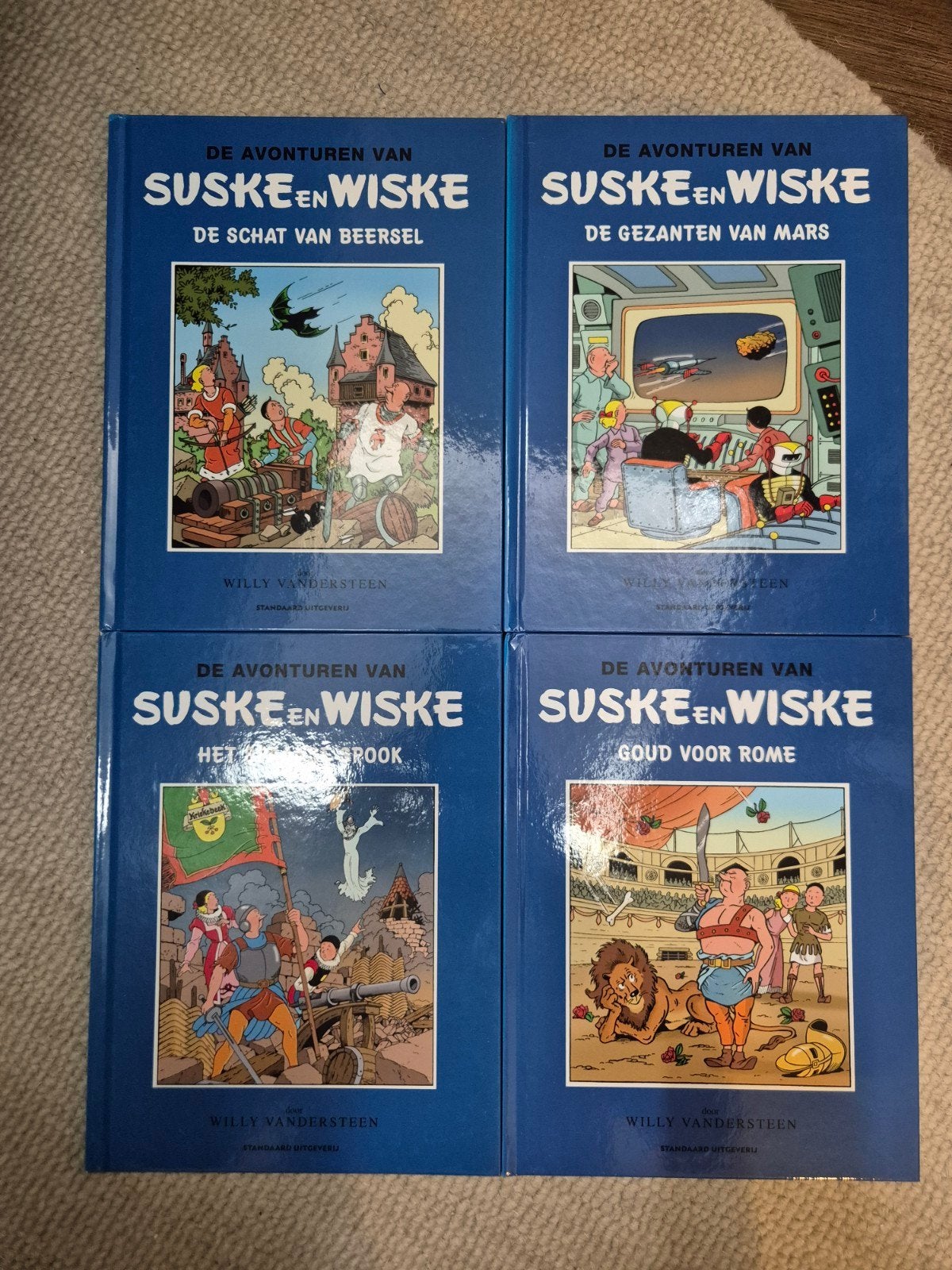 Suske en Wiske - 4 blauwe reeks stripboeken, Meerdere stripboeken, Ophalen of Verzenden, Zo goed als nieuw, Willy Vandersteen