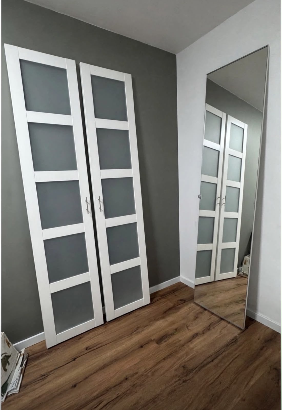 IKEA Pax kast deur deuren met melkglas spiegel 50 x 236 (m2450834707) — Kasten