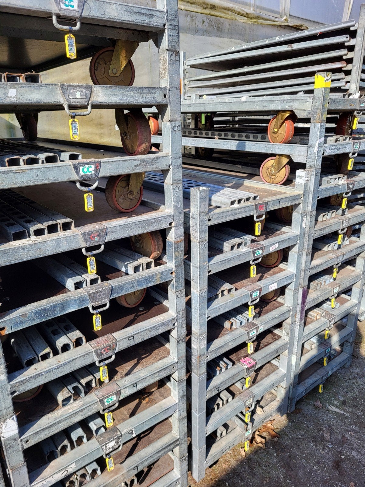 Cc karren tag6 , deense containers,  bloemen wagens, 100 liter of meer, Ophalen, Gebruikt, Transportkar