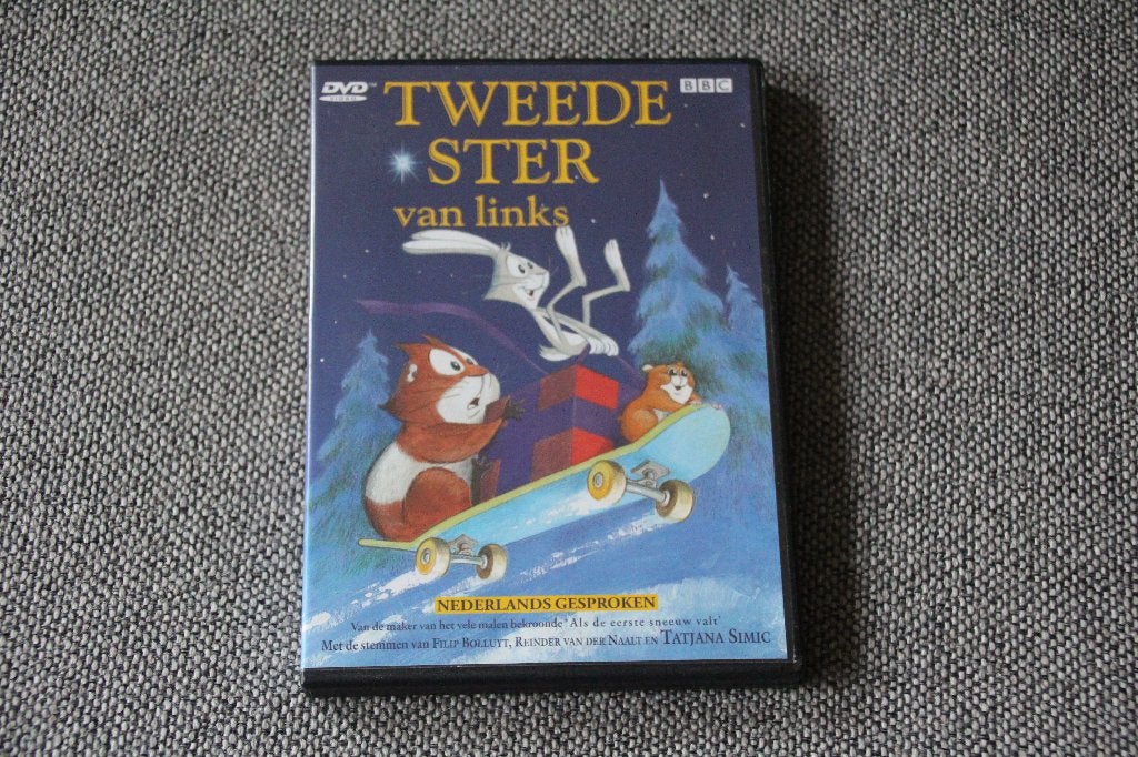 Originele DVD Tweede ster van links. Leuk voor de kerstdagen, Europees, Tekenfilm, Alle leeftijden, Ophalen of Verzenden