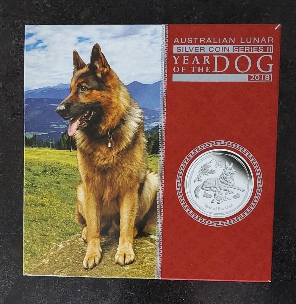 30 dollars 2018 Year of the Dog Lunar 2 PROOF 1 kilo zilver, Ophalen of Verzenden, Zilver