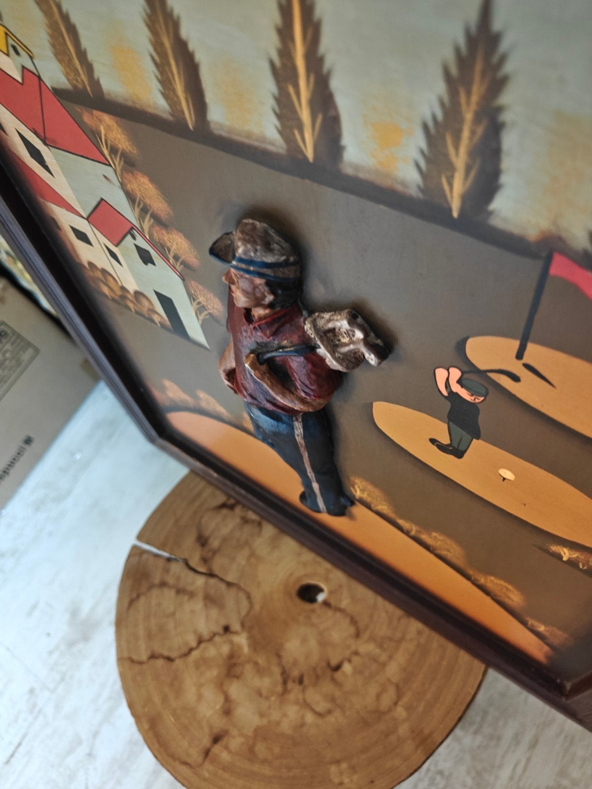 Prachtig 3D Pub bord met diepte Golf Caddy 60 x 40 cm
heeft, Ophalen of Verzenden
