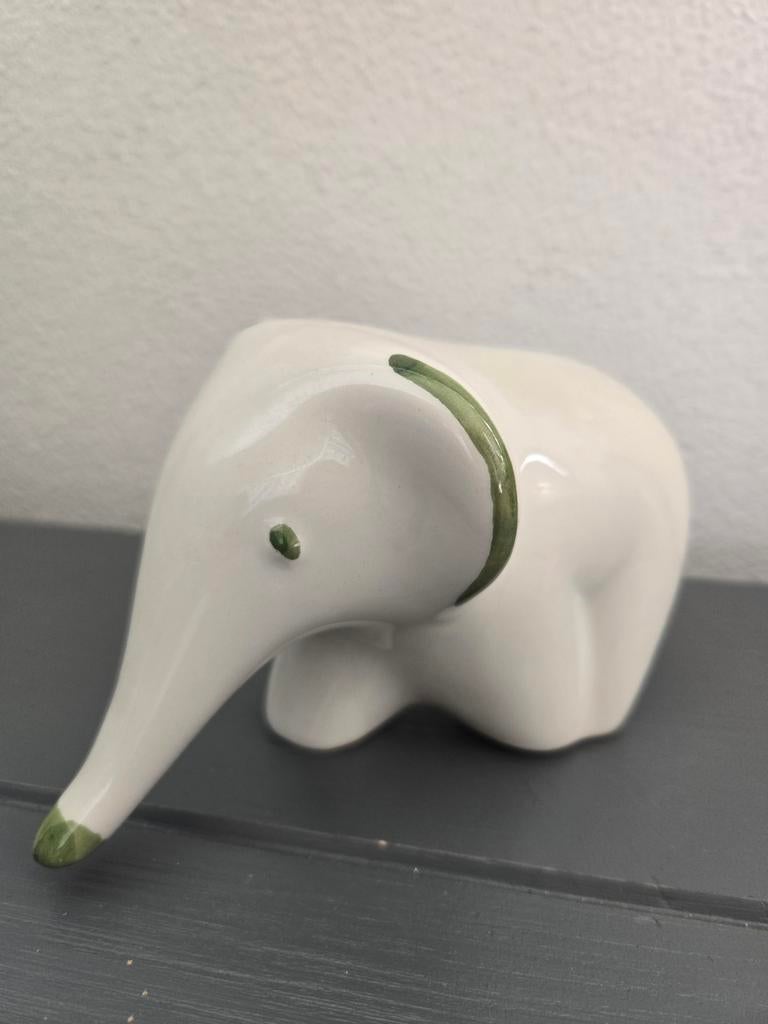 Retro ELKI keramieken olifantje, Antiek en Kunst, Antiek | Keramiek en Aardewerk, Ophalen of Verzenden