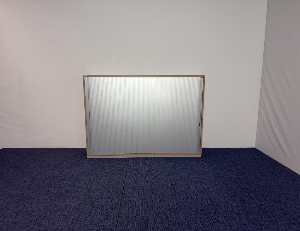2x Roldeurkast Palmberg, kersen havanna/aluminium, 114 x 160