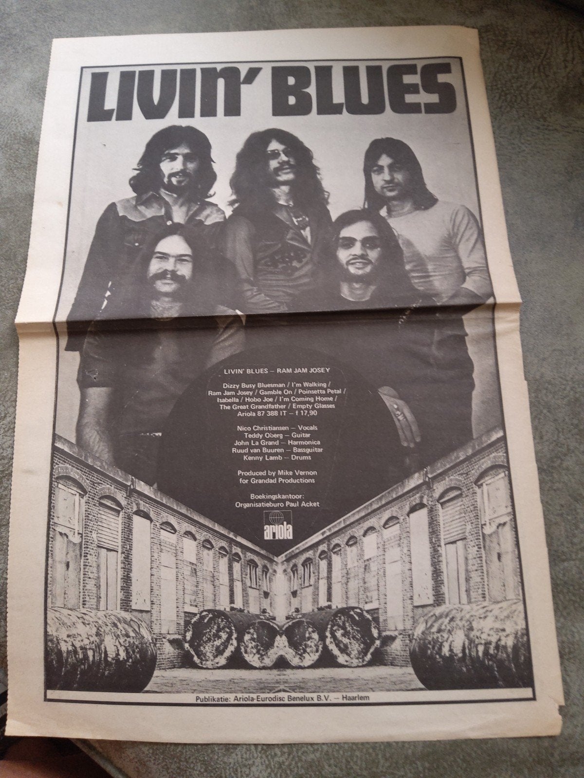 Livin' Blues:  Promo  ramnjam joset, Ophalen of Verzenden, Foto of Kaart