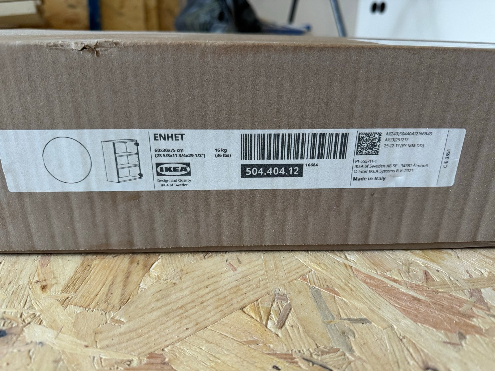 IKEA ENHET bovenkast 60x30x75 cm wit - Nieuw in doos, Huis en Inrichting, Ophalen of Verzenden, Nieuw